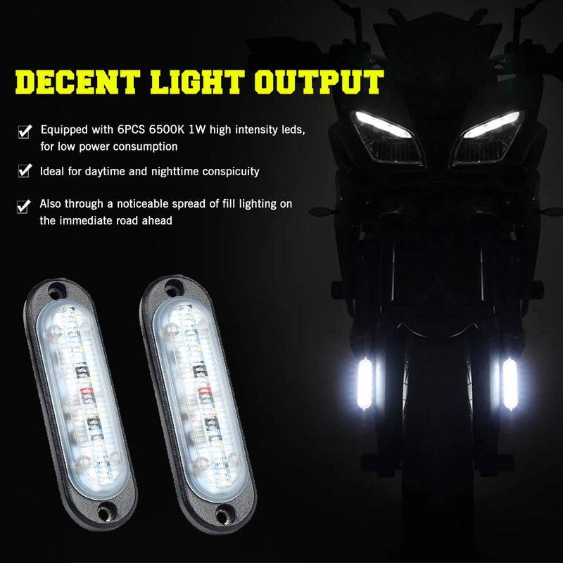 Chelhead Surface Mount Led Lights, Aluminium Base Led Backup Lights 6500K Led Fog Lights or Side Marker Indicator Lights Under Hood Compatible with Trucks RV Trailer Scooter Kawasaki 4wheeler - Image 2